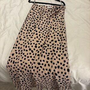 Stylish Black and Tan Polka Dot Skirt